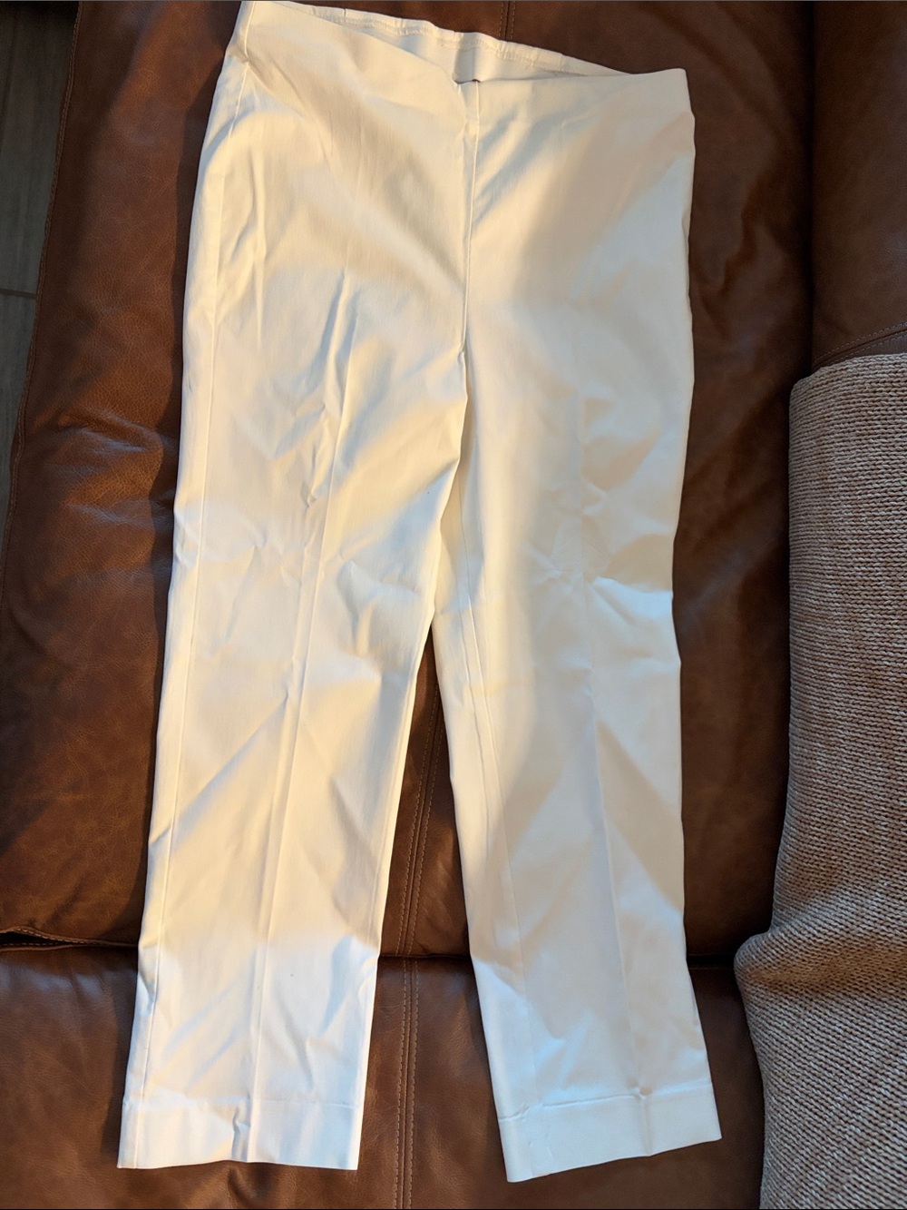 Men's Crisp White Dress Pants - Tailored Straight Leg